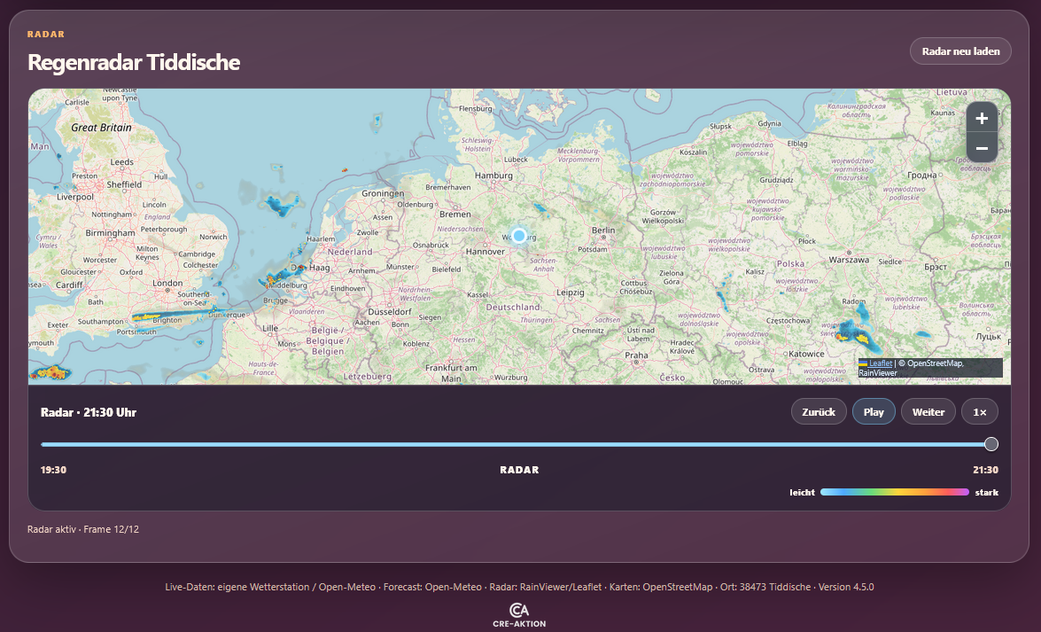 Wetter-Forecast – Regenradar